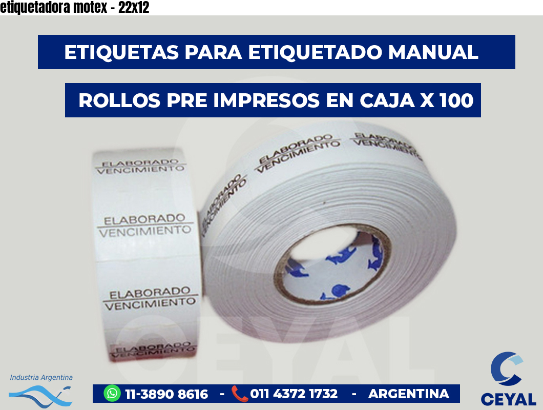 etiquetadora motex - 22x12
