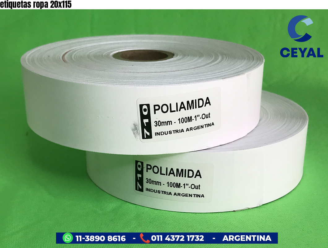 etiquetas ropa 20x115