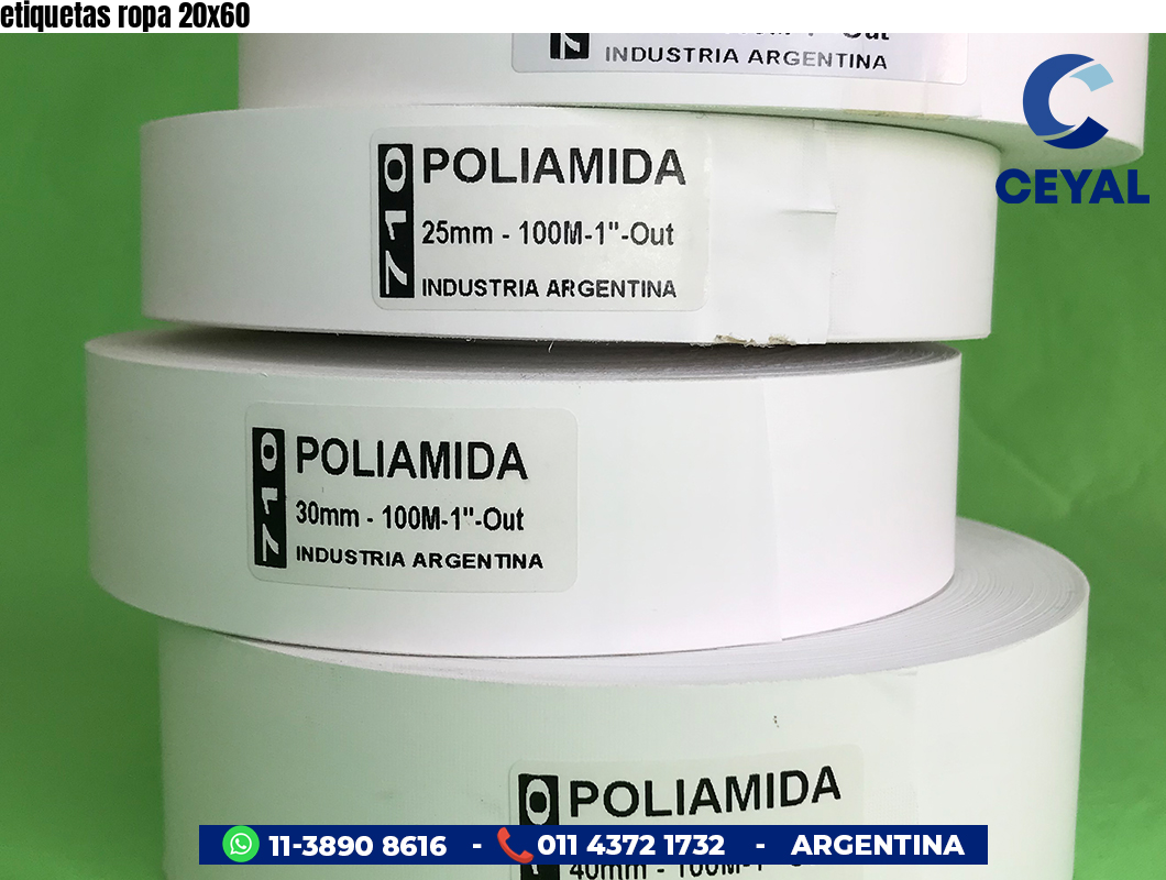 etiquetas ropa 20x60