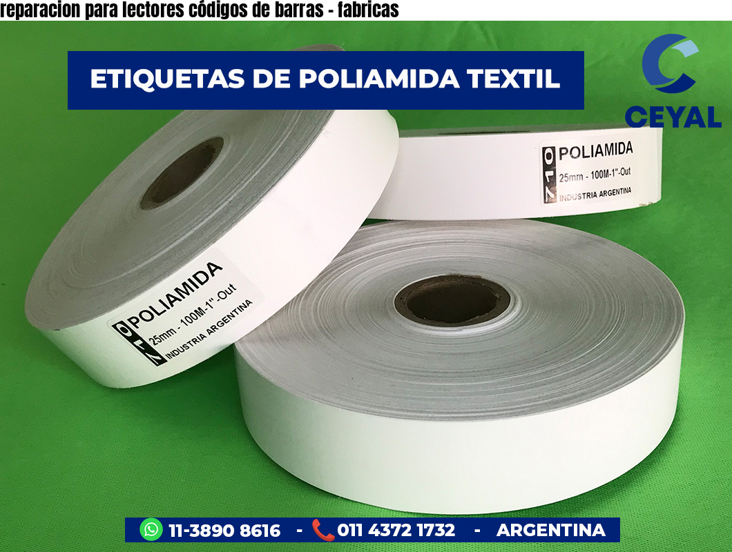 reparacion para lectores códigos de barras - fabricas