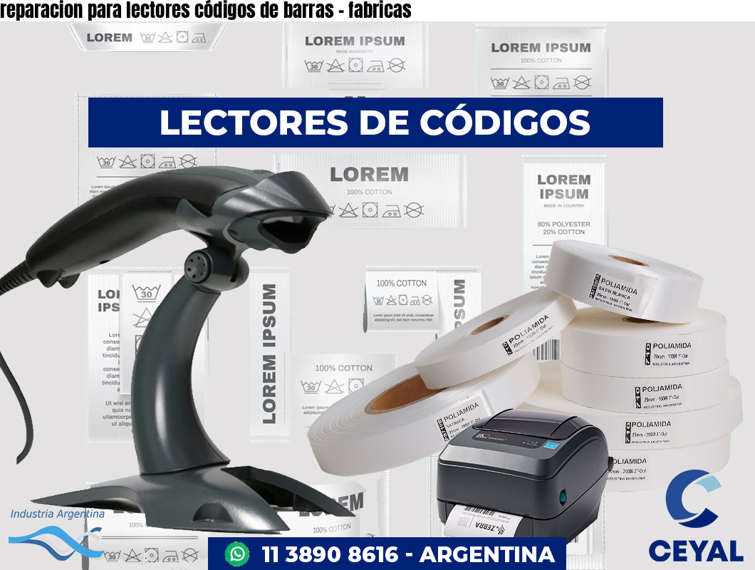 reparacion para lectores códigos de barras - fabricas