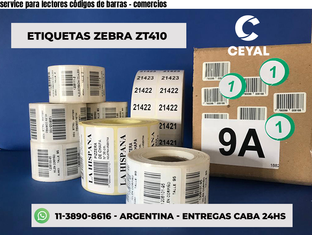 service para lectores códigos de barras - comercios