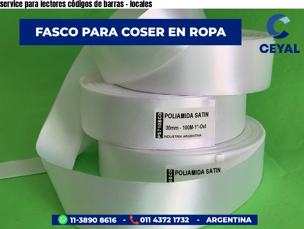 service para lectores códigos de barras - locales