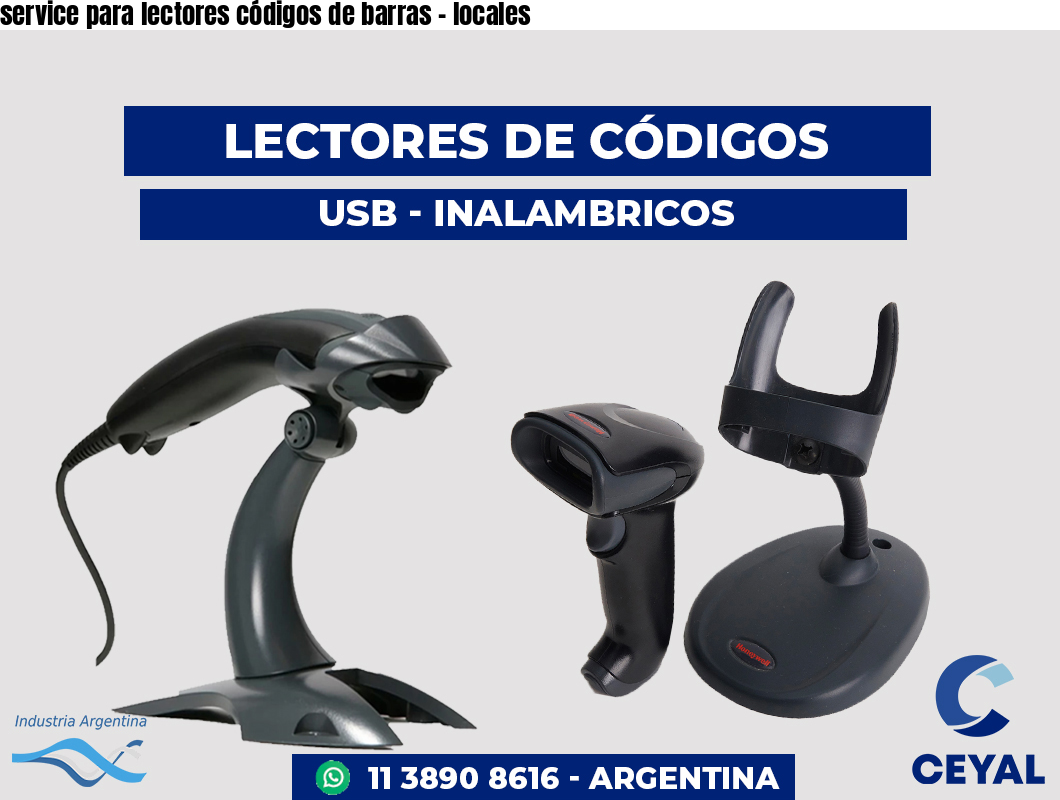service para lectores códigos de barras - locales