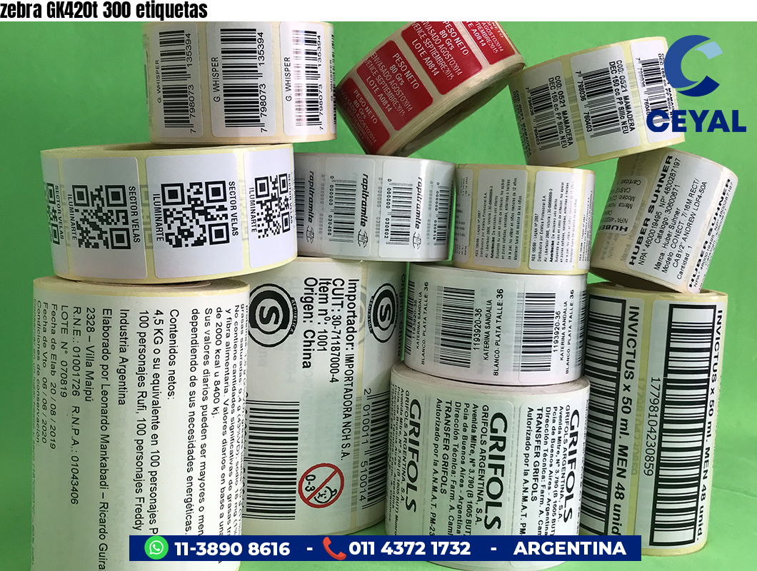 zebra GK420t 300 etiquetas