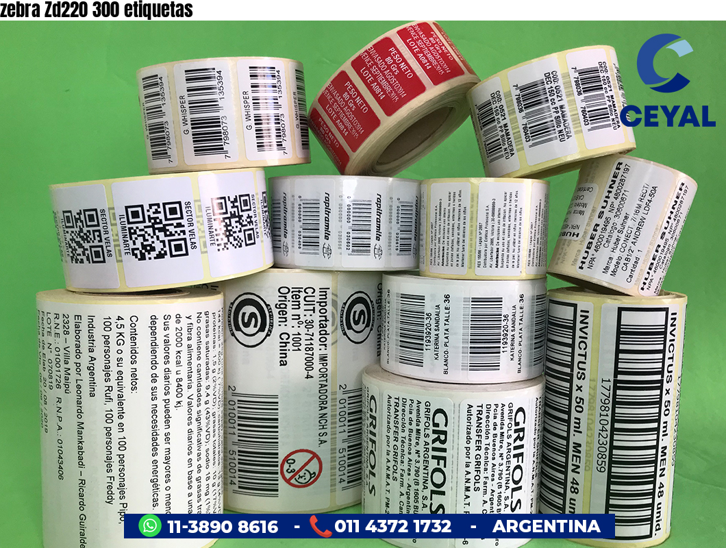zebra Zd220 300 etiquetas