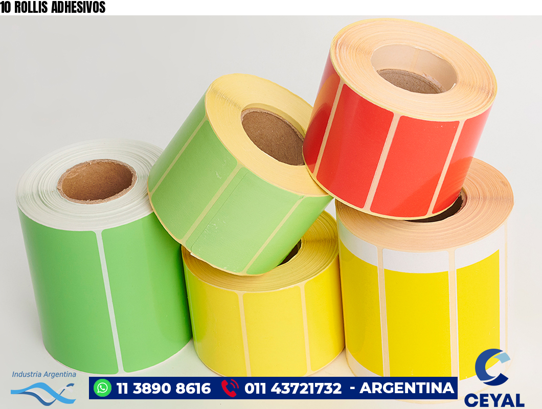 10 ROLLIS ADHESIVOS