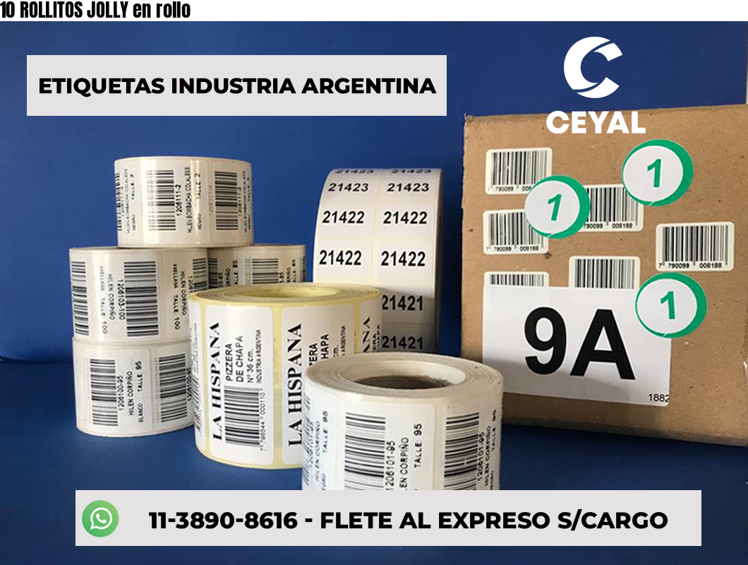 10 ROLLITOS JOLLY en rollo