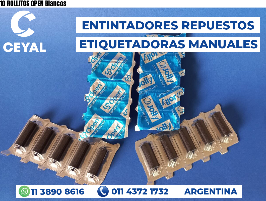 10 ROLLITOS OPEN Blancos