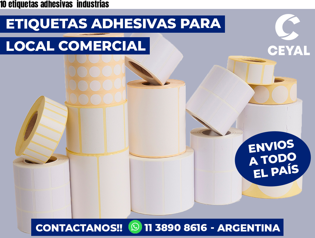 10 etiquetas adhesivas  industrias