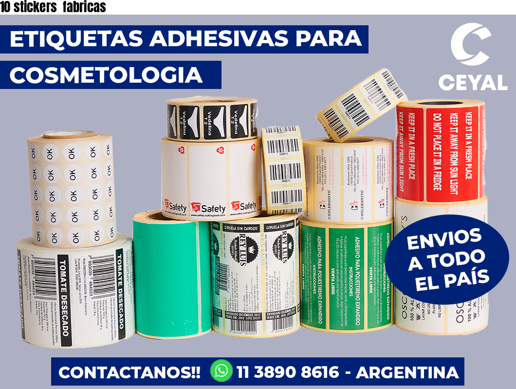 10 stickers  fabricas