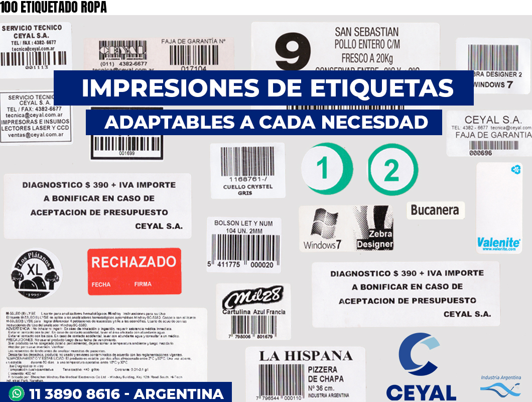 100 ETIQUETADO ROPA