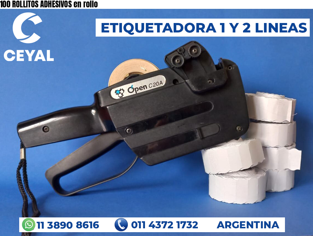 100 ROLLITOS ADHESIVOS en rollo