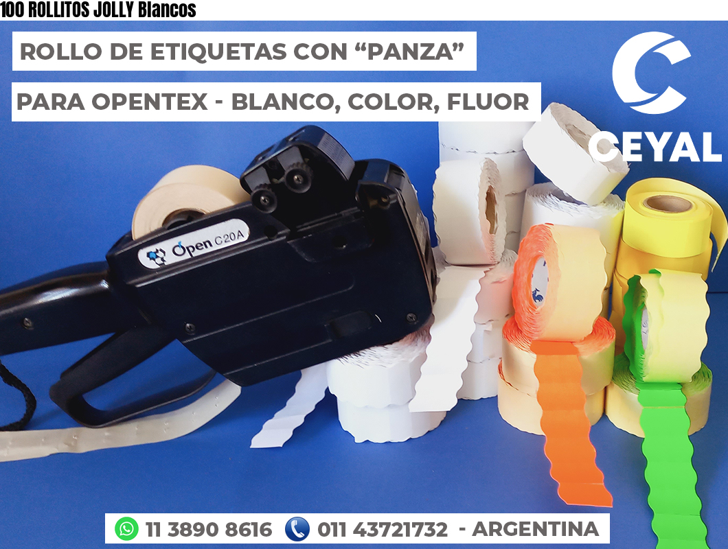 100 ROLLITOS JOLLY Blancos