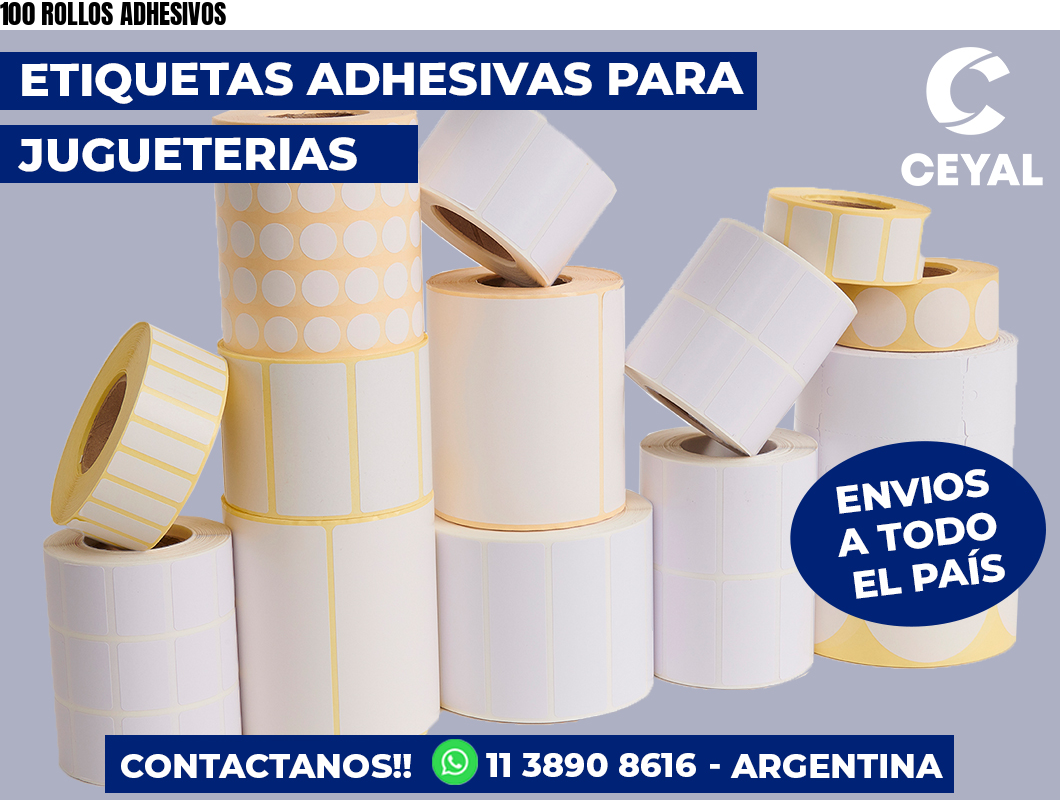 100 ROLLOS ADHESIVOS
