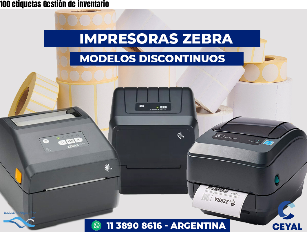 100 etiquetas Gestión de inventario