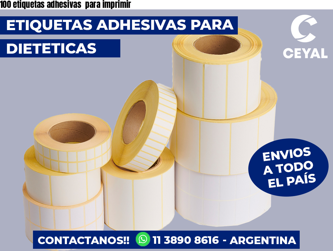 100 etiquetas adhesivas para imprimir