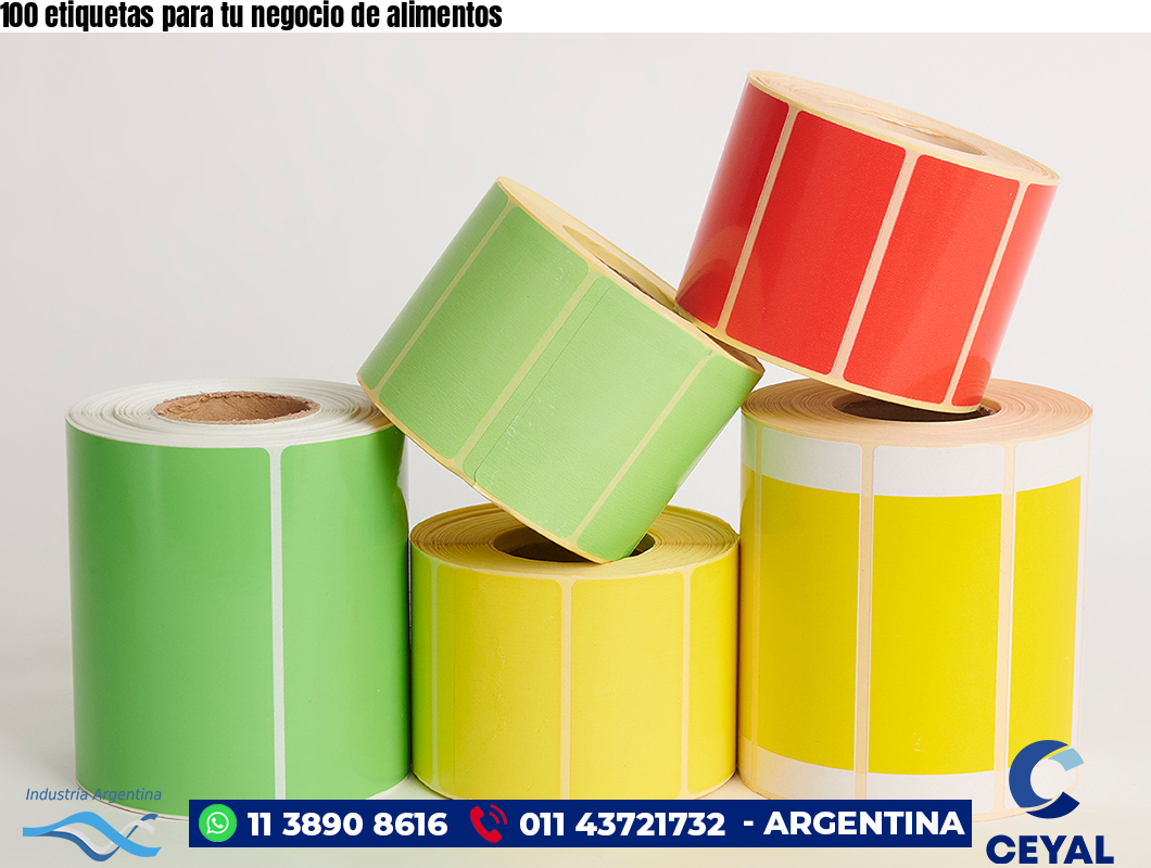 100 etiquetas para tu negocio de alimentos