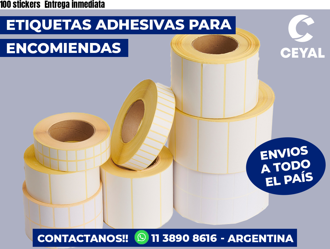 100 stickers  Entrega inmediata