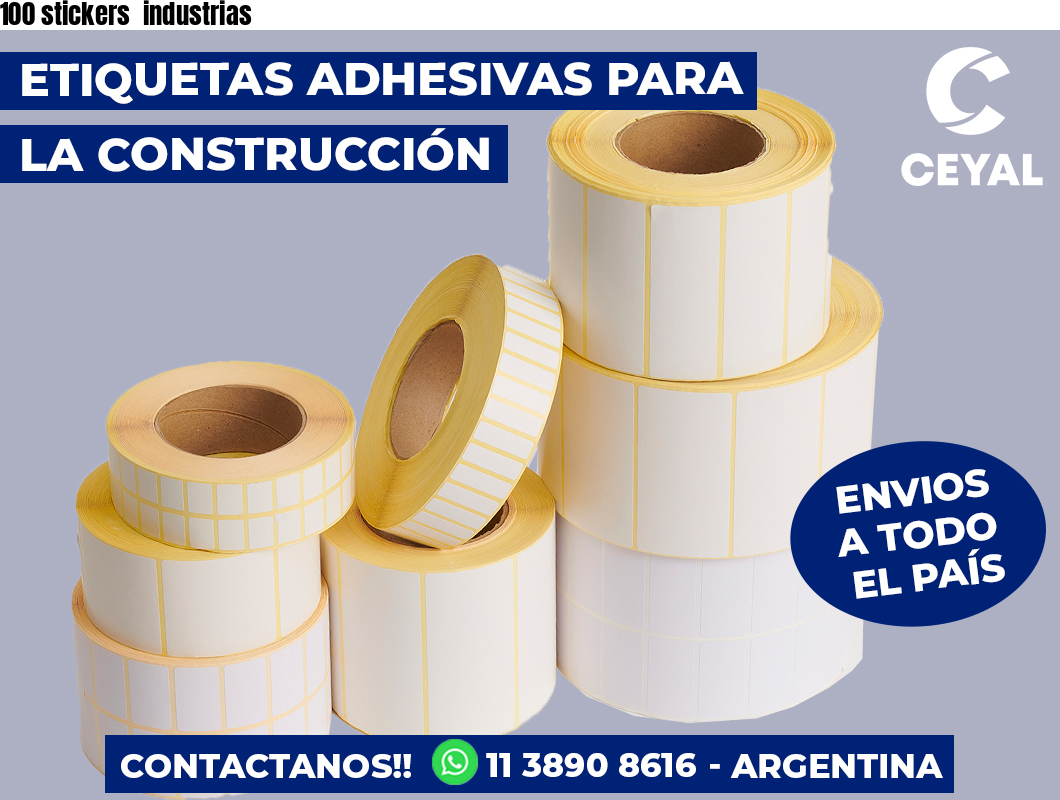 100 stickers  industrias