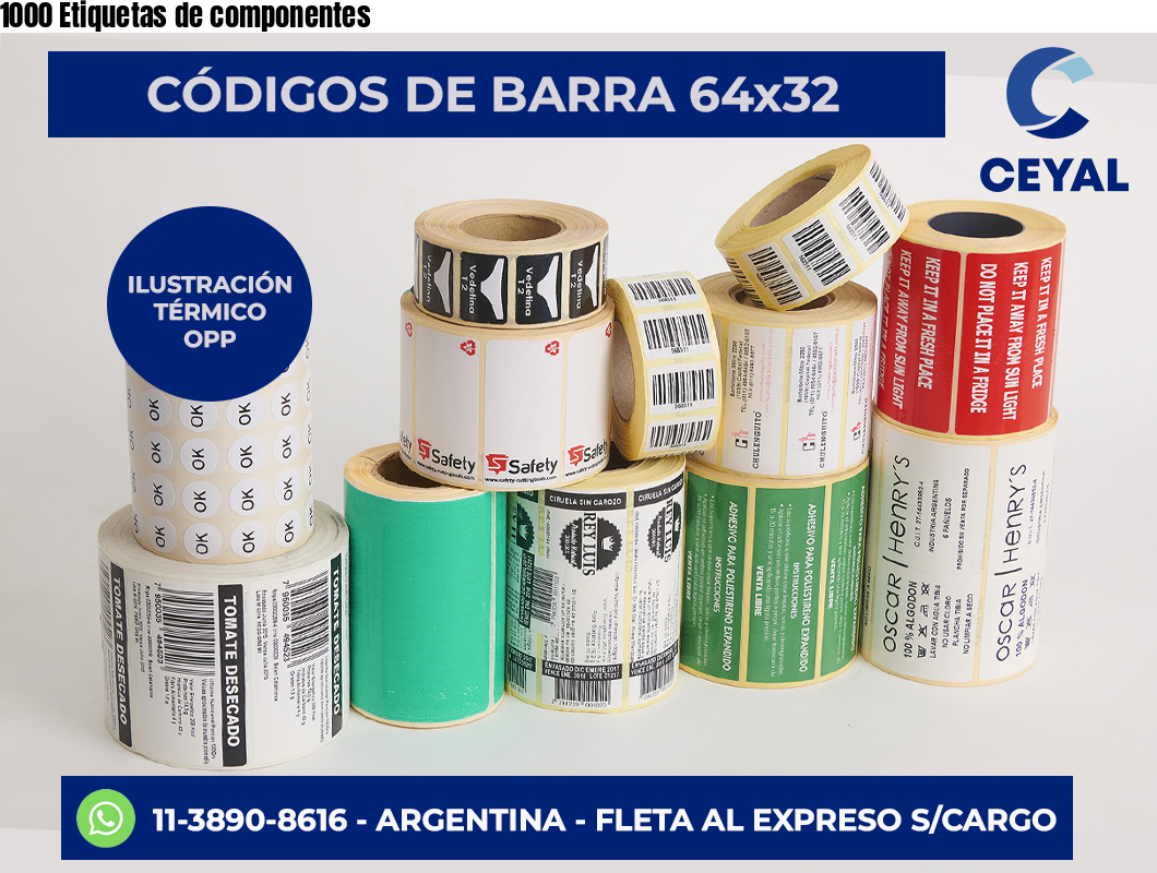 1000 Etiquetas de componentes