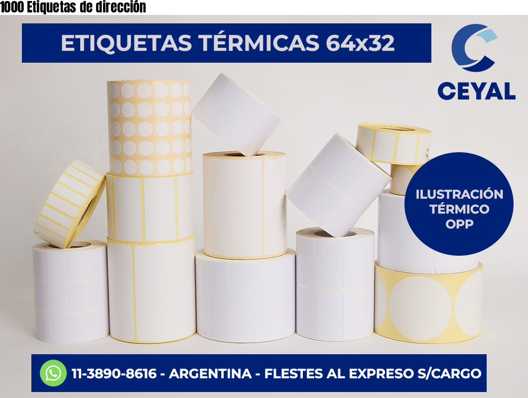 1000 Etiquetas de dirección