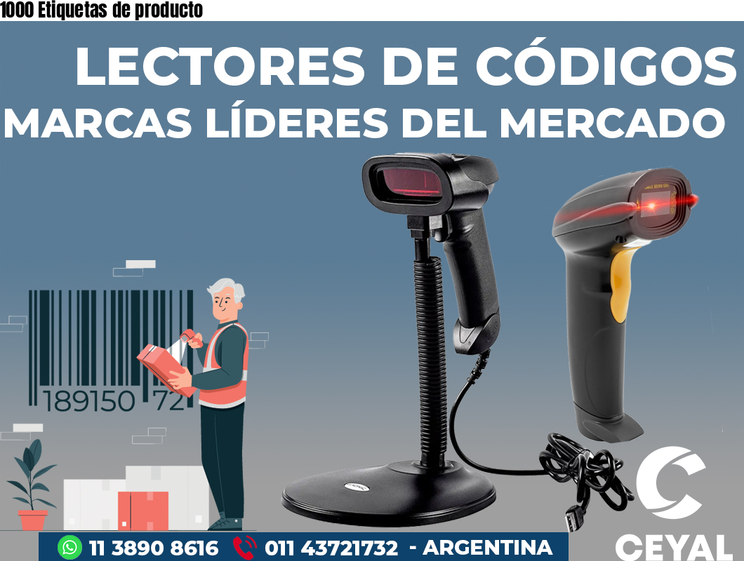 1000 Etiquetas de producto
