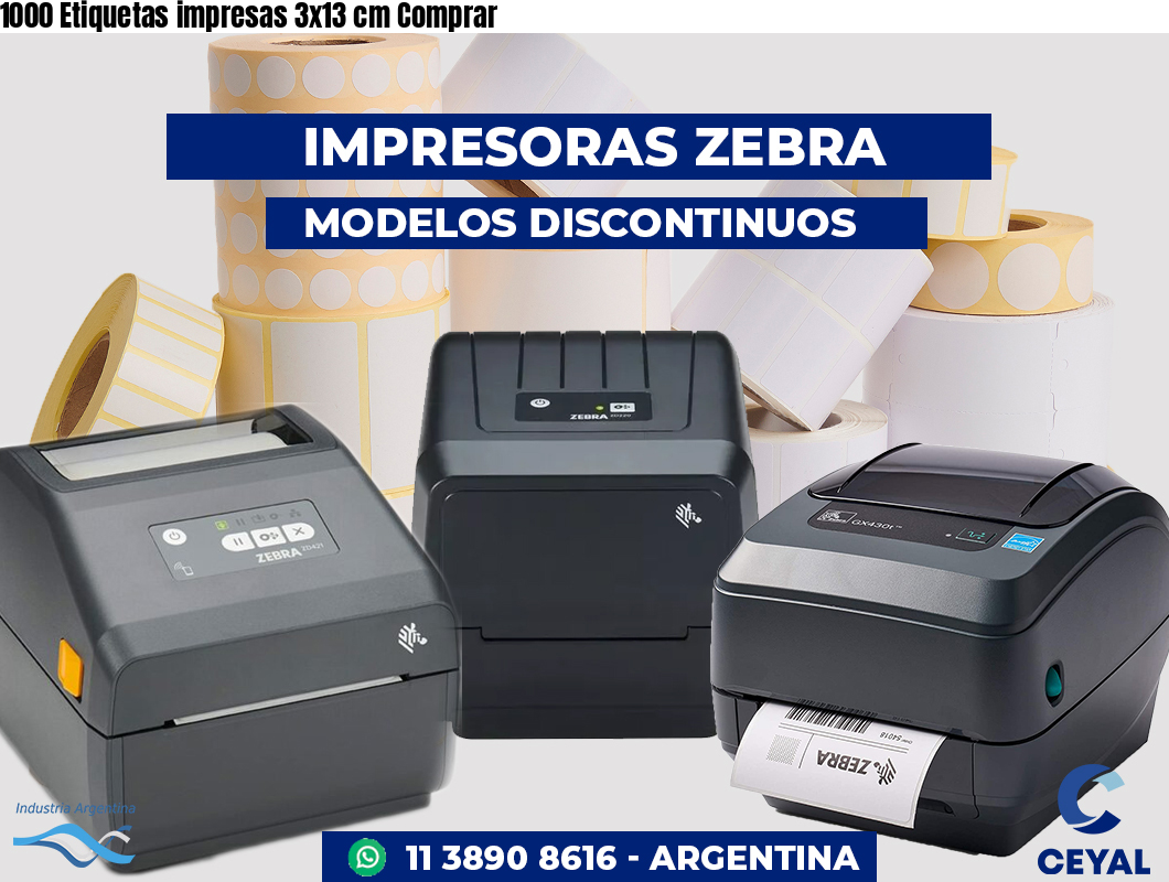 1000 Etiquetas impresas 3x13 cm Comprar