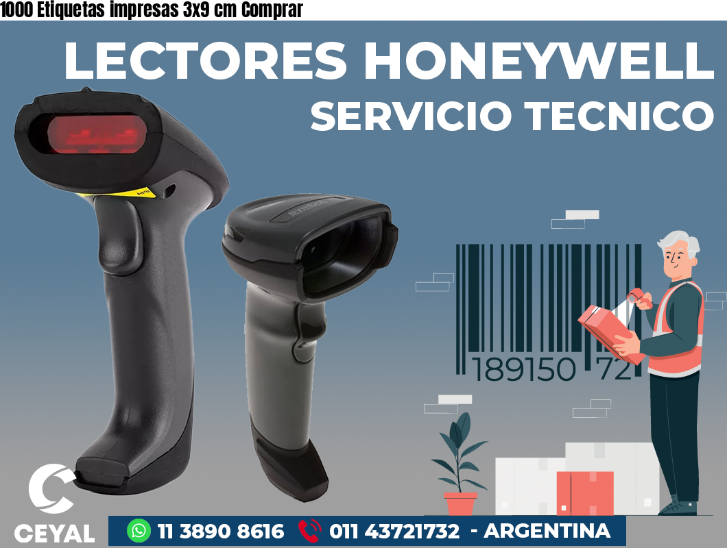 1000 Etiquetas impresas 3x9 cm Comprar