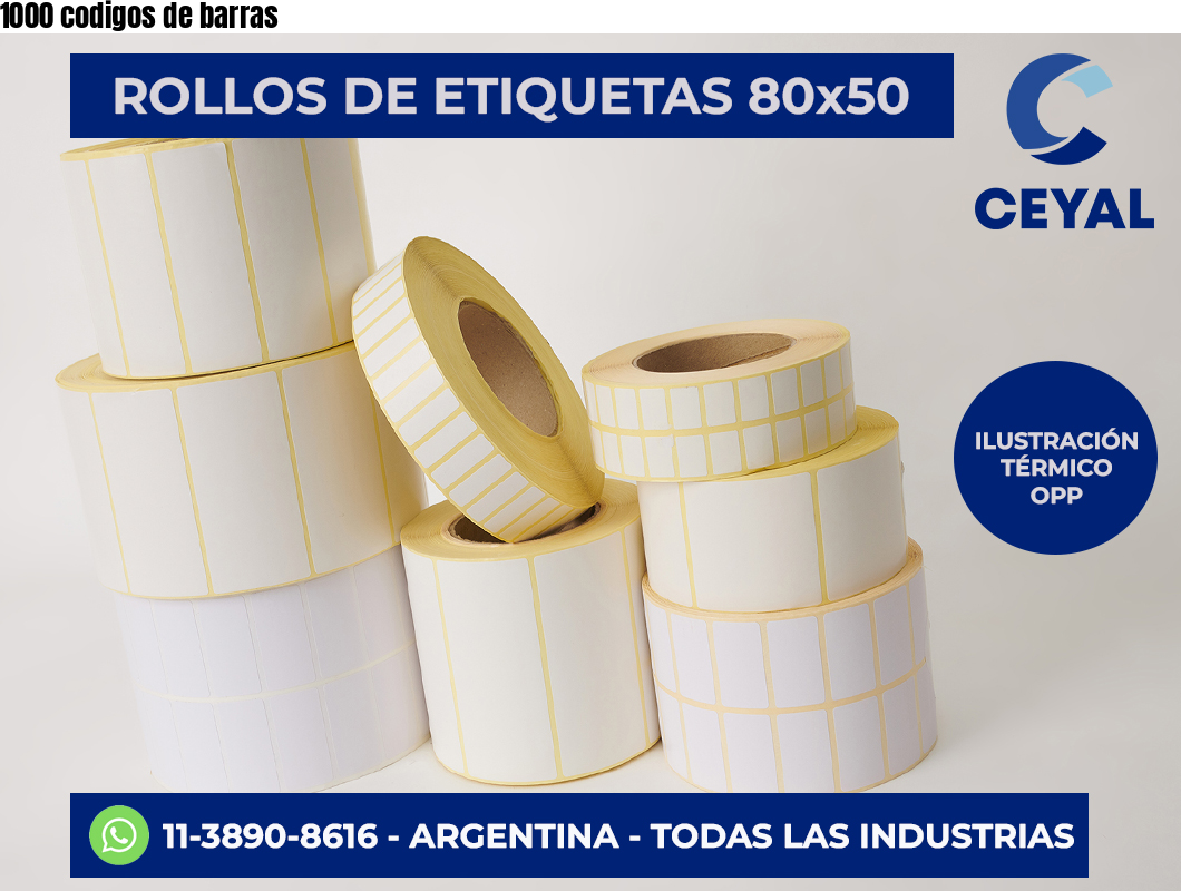 1000 codigos de barras
