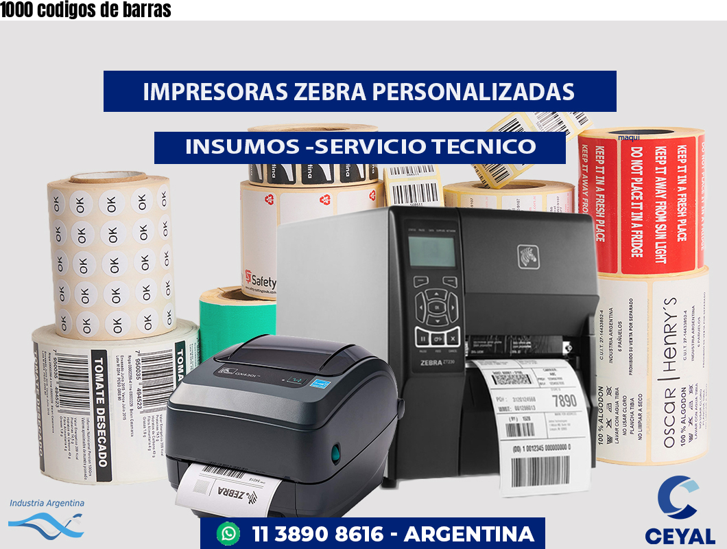1000 codigos de barras