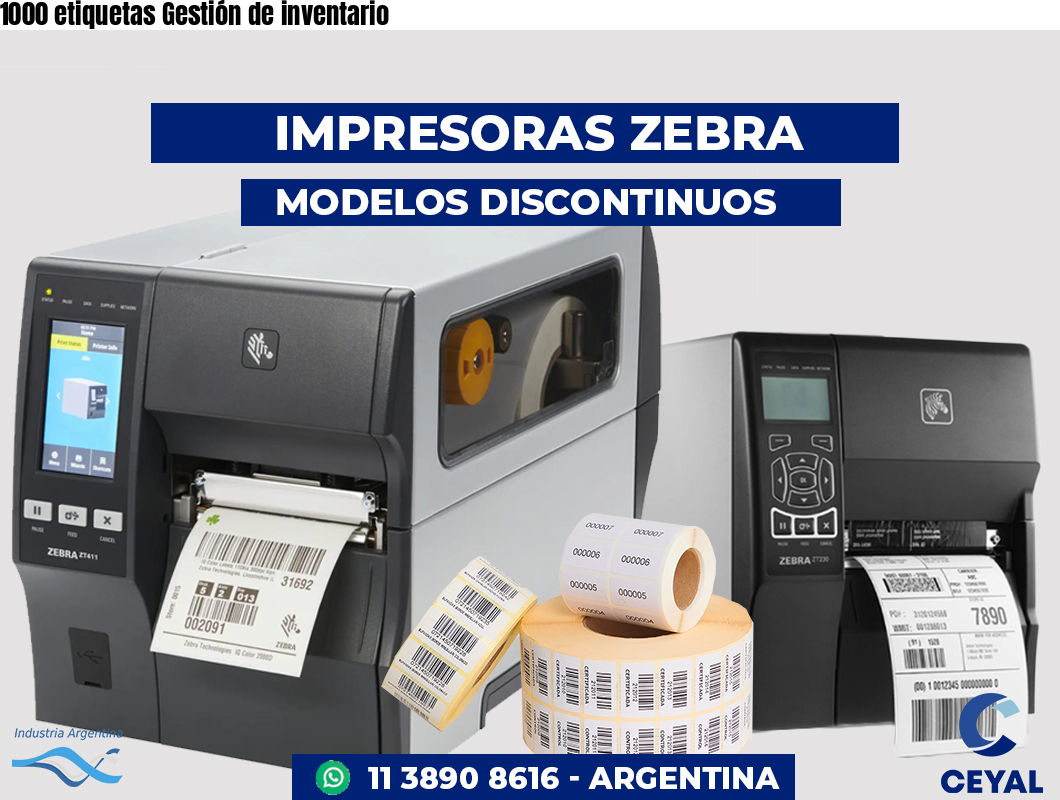 1000 etiquetas Gestión de inventario