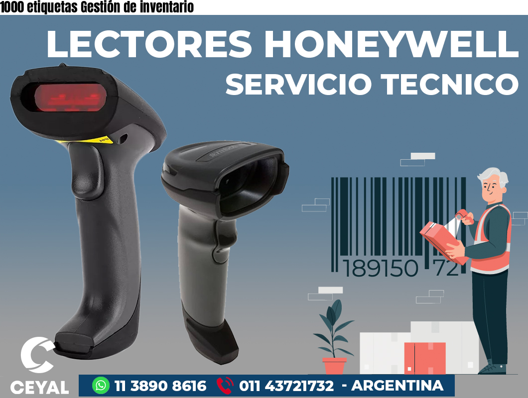 1000 etiquetas Gestión de inventario