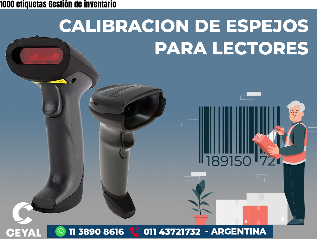 1000 etiquetas Gestión de inventario