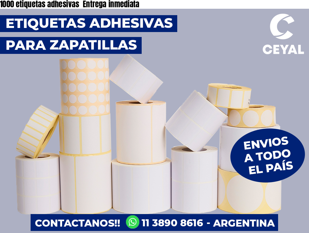 1000 etiquetas adhesivas  Entrega inmediata