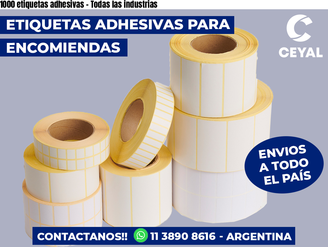 1000 etiquetas adhesivas – Todas las industrias