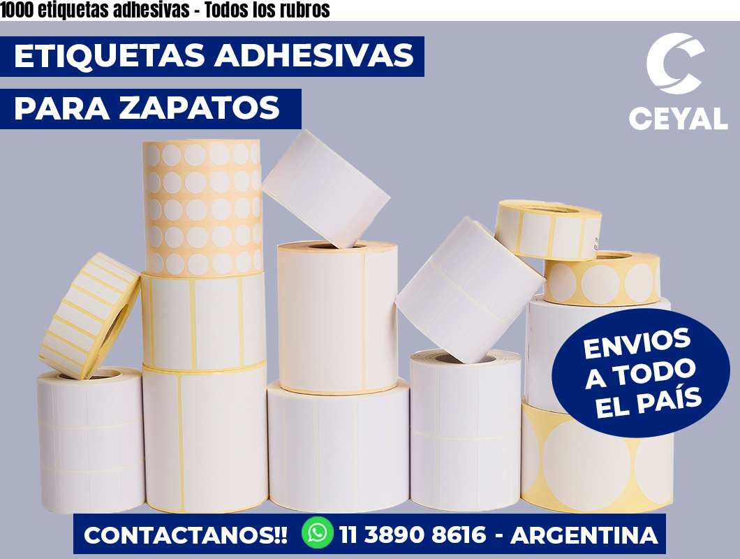 1000 etiquetas adhesivas – Todos los rubros