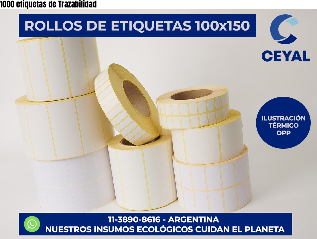 1000 etiquetas de Trazabilidad