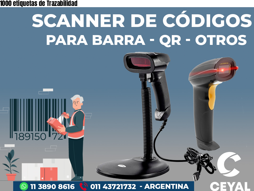 1000 etiquetas de Trazabilidad
