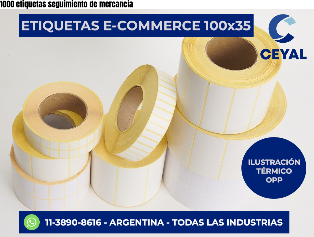 1000 etiquetas seguimiento de mercancia