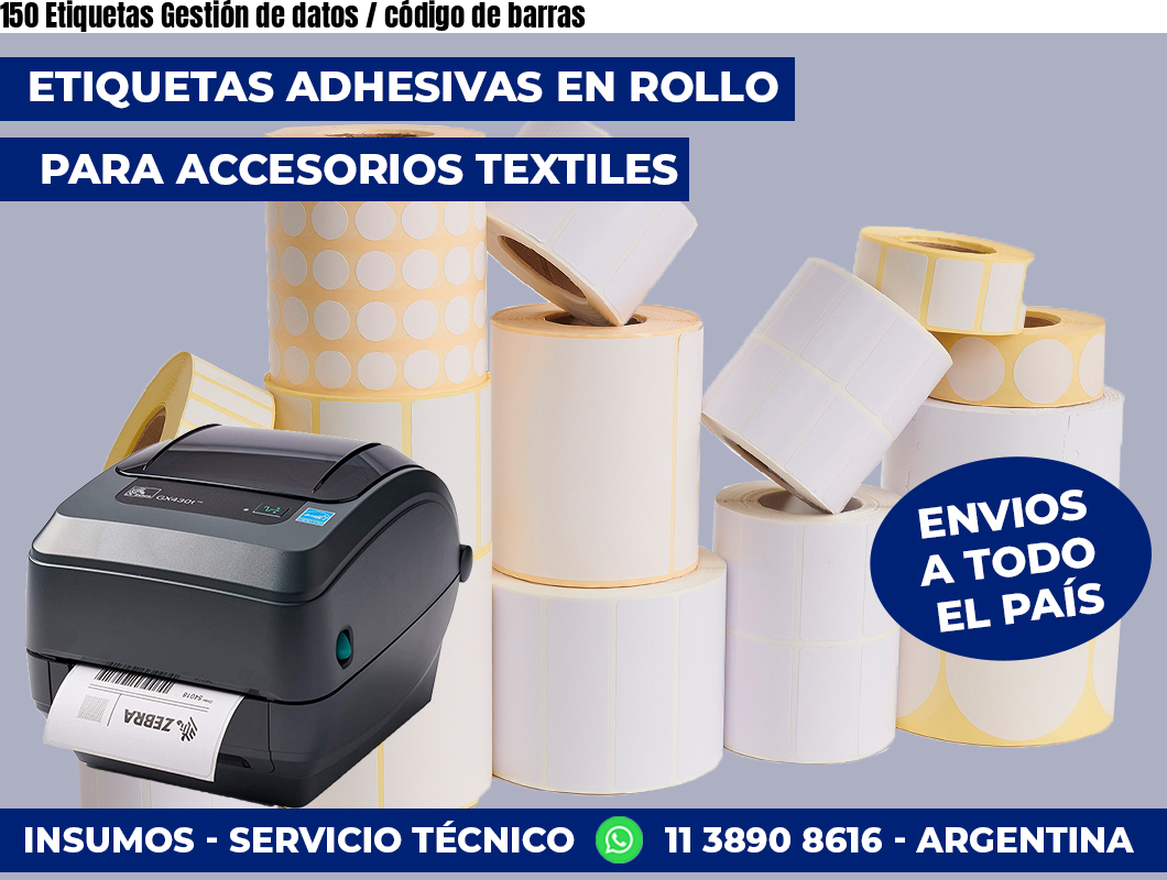 150 Etiquetas Gestión de datos / código de barras