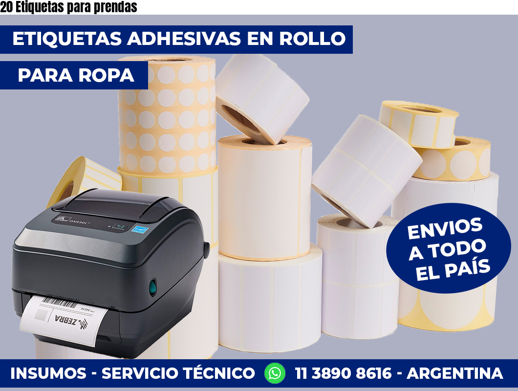 20 Etiquetas para prendas