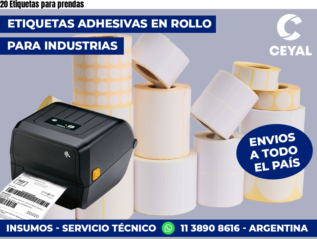 20 Etiquetas para prendas