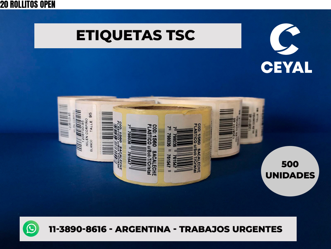 20 ROLLITOS OPEN