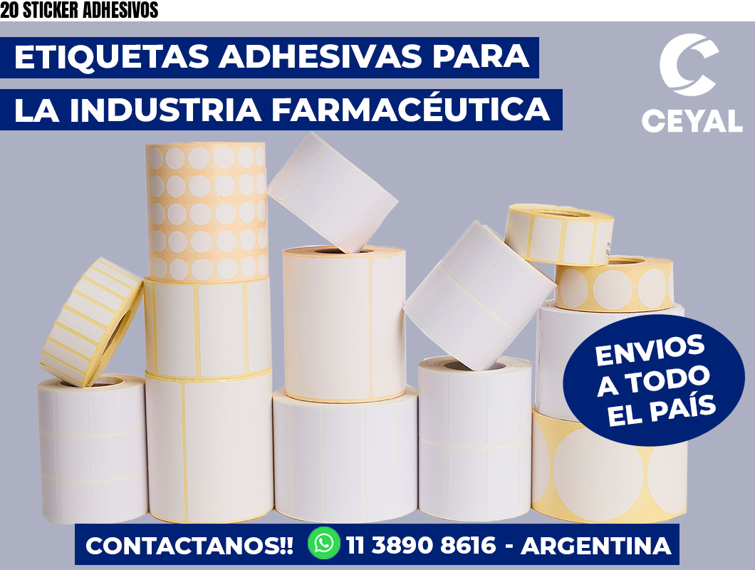 20 STICKER ADHESIVOS
