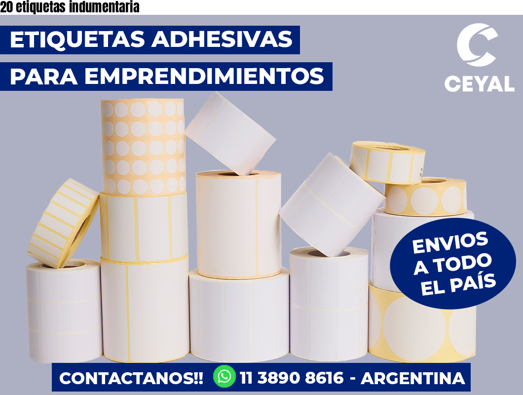 20 etiquetas indumentaria