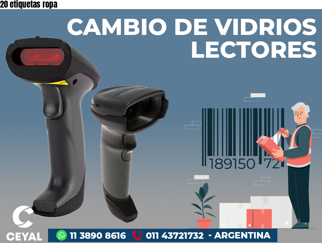20 etiquetas ropa