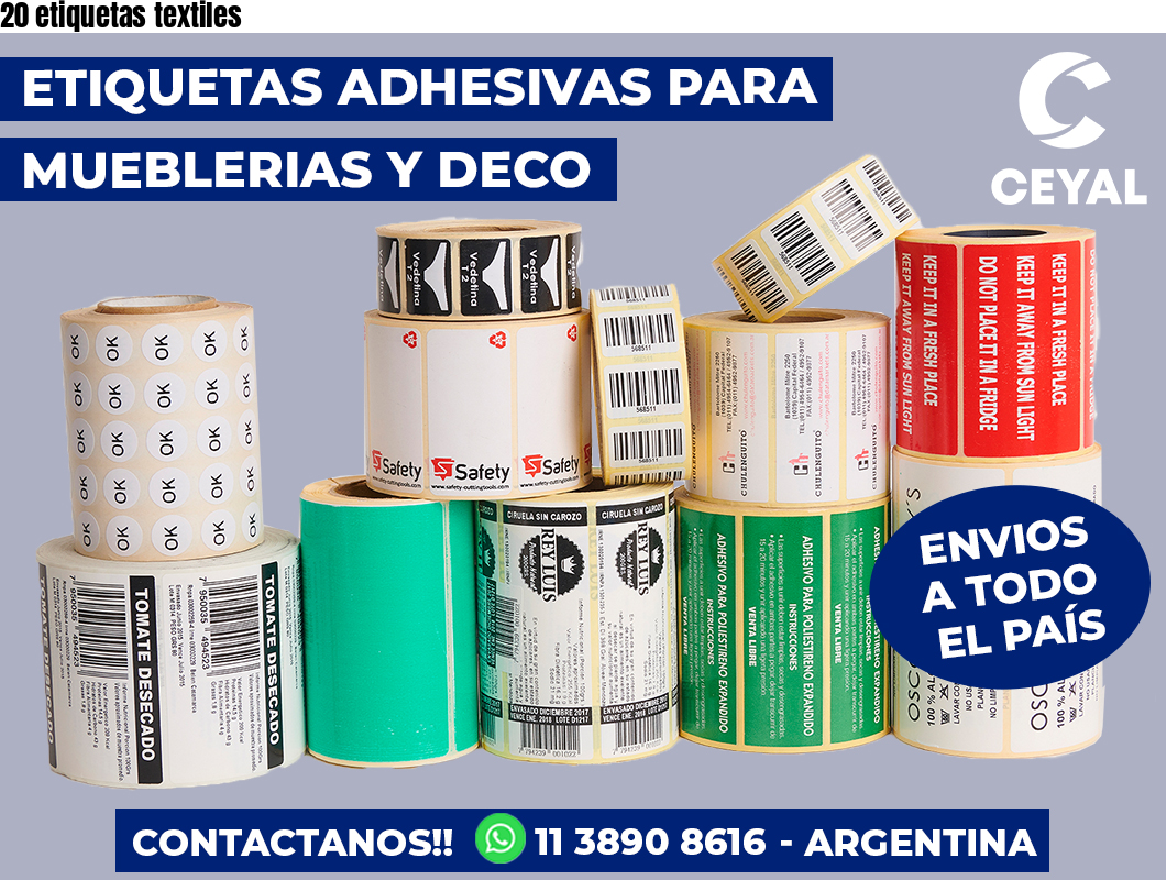20 etiquetas textiles