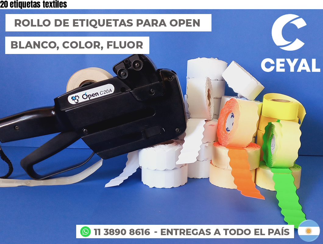 20 etiquetas textiles