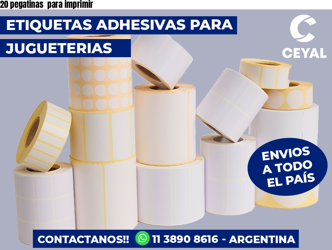 20 pegatinas  para imprimir